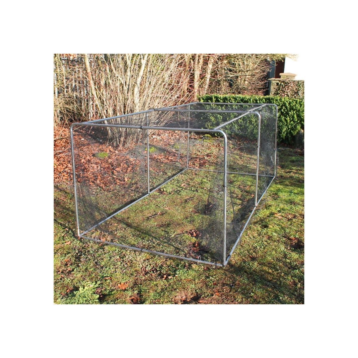 Portable Square Hoop Aluminium Cloche/Tunnel Kits Covered with Black Soft Butterfly Netting Includes Pegs & Clips