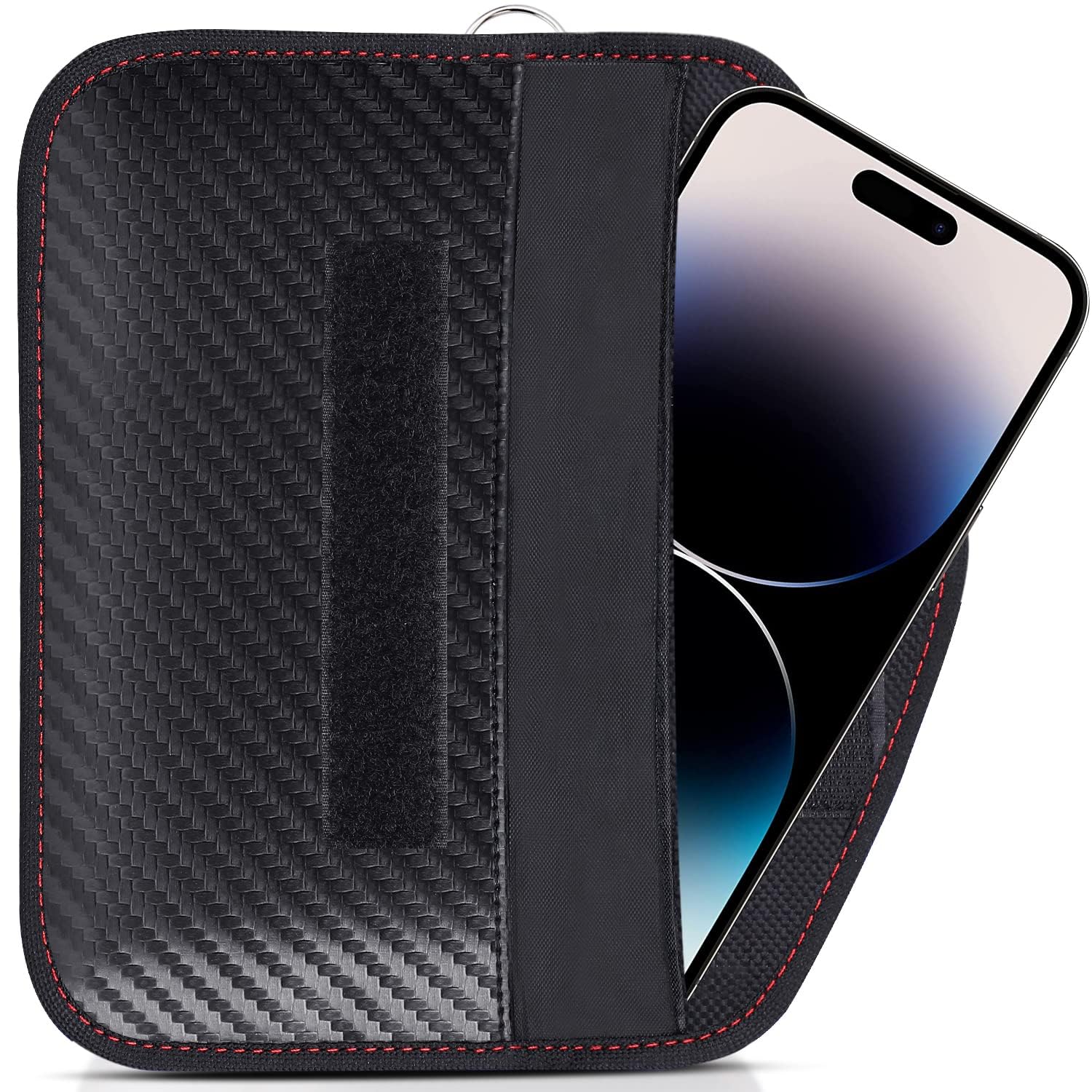 Faraday Pouch for Phones and Car Keys, Anti-Tracking Mobile Phone Case, Car Key Signal Blocker Wallet, Smartphone Electronic Devices Anti-Tracking Wallet (Black)