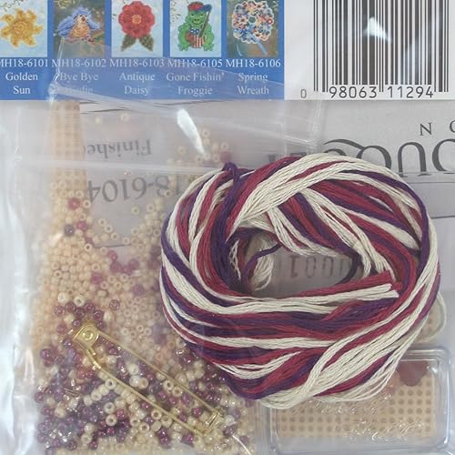 Miniatura 3 de Treasured - Kit de adorno de punto de cruz con cuentas de corazón Mill Hill 2006 ramo de primavera MH18-6104