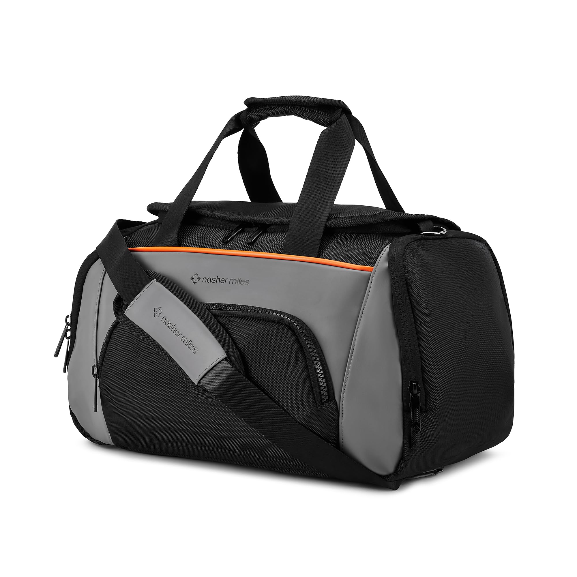 nasher miles Pace Duffle Bag | 34L Polyester Carry-On Luggage | Travel Bag | Weekender Bag with Shoe Compartment | Ideal for Men, Women, Boys, Girls (Dark Grey)-picture-24