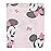 Disney Minnie Mouse Pastel Pink, White & Black Bows & Icons Super Soft Baby Blanket, Pink, White, Black