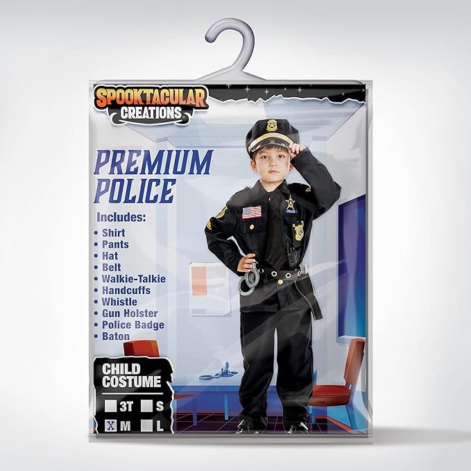 Disfraz de Policía para Niños 14 Piezas Halloween miniatura 6