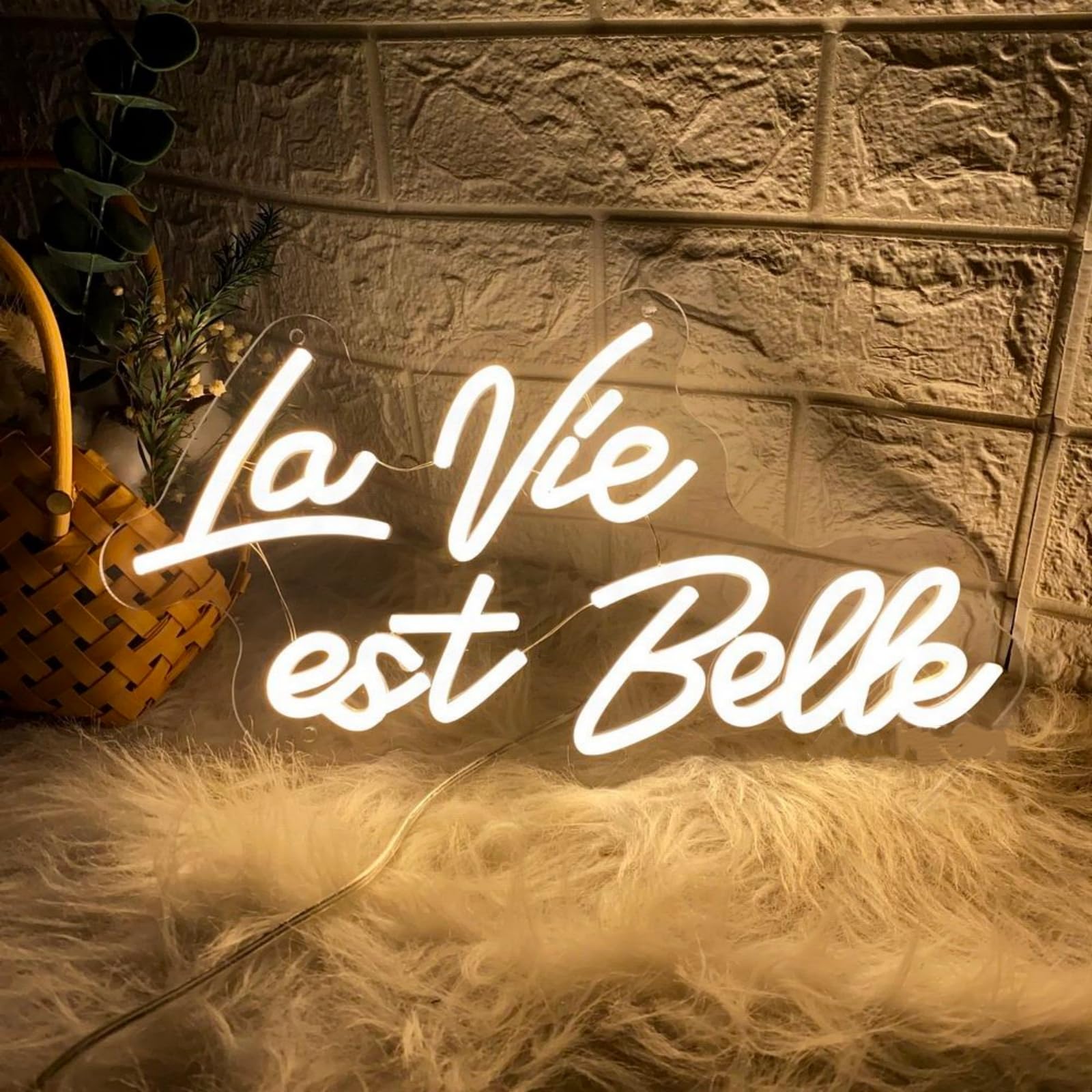 Signe de néon LED coloré coréen français acrylique lampe décorative éclairer Signe pour Restaurant Bar Cuisine Fête Chambre à coucher de mariage Art Décor mural