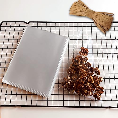 Miniatura 6 de Nufiwra 200 bolsas de jabón transparentes con celofán y cuerda de cáñamo para manualidades, embalaje de regalo y recuerdos de fiesta (5.1 x 7.8