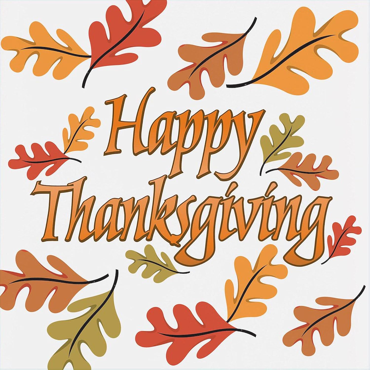 CafePress Happy Thanksgiving 17 oz Latte Mug