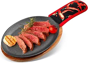 Lallisa 1 Set Cast Iron Fajita Plate Set