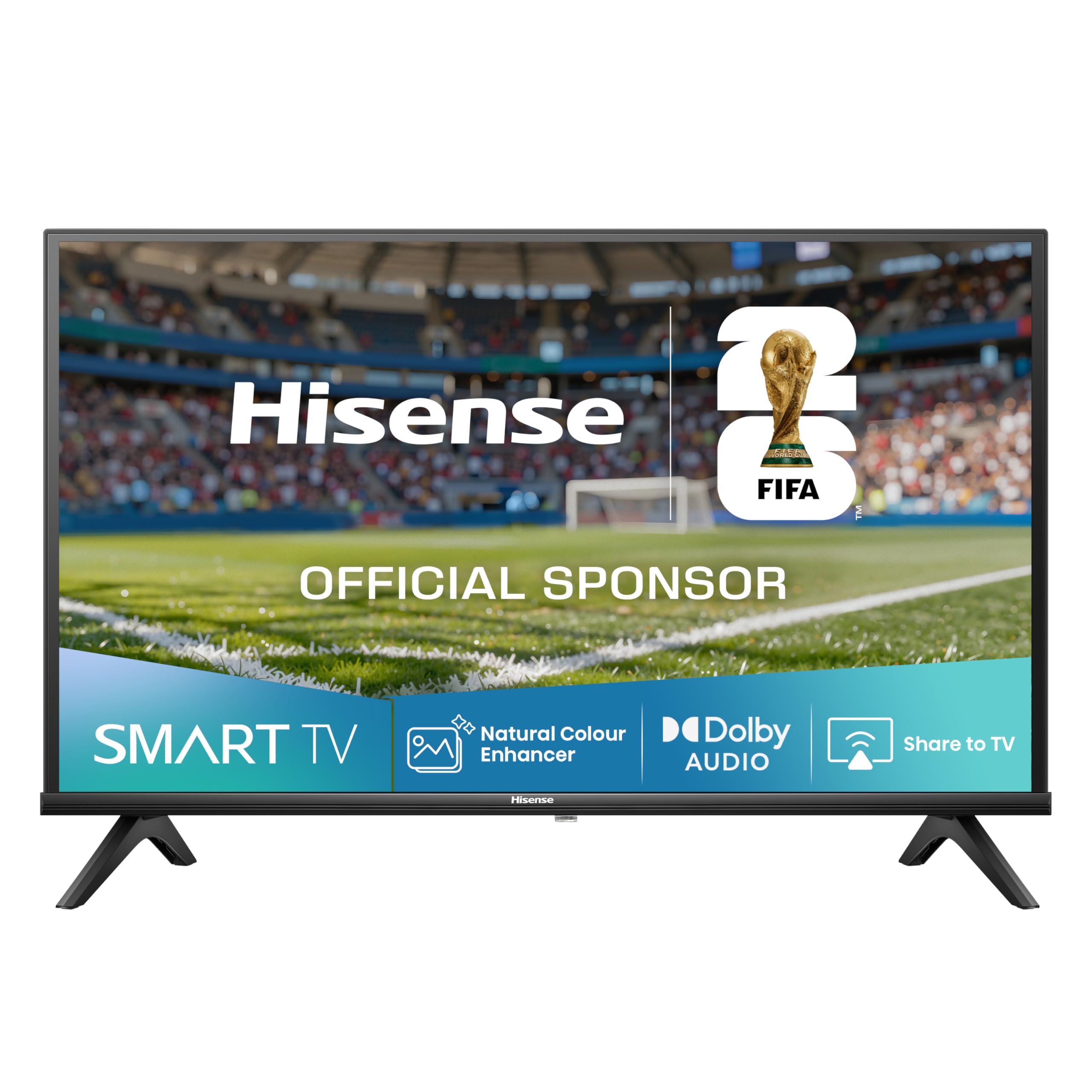 Hisense 32A4Q - HD Smart TV 32 Pulgadas, Modo Juego, Deportes IA, Sonido Dolby DTS HD, Alto Contraste, Función Compartir en el Televisor, DVB - T2, Auto Ordenación de los Canales TDT