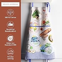 Vista 451 de Maison d' Hermine Delantal 100% de algodón para mujeres con bolsillo de cocina delantal de chef para hombres, decoración de Pascua