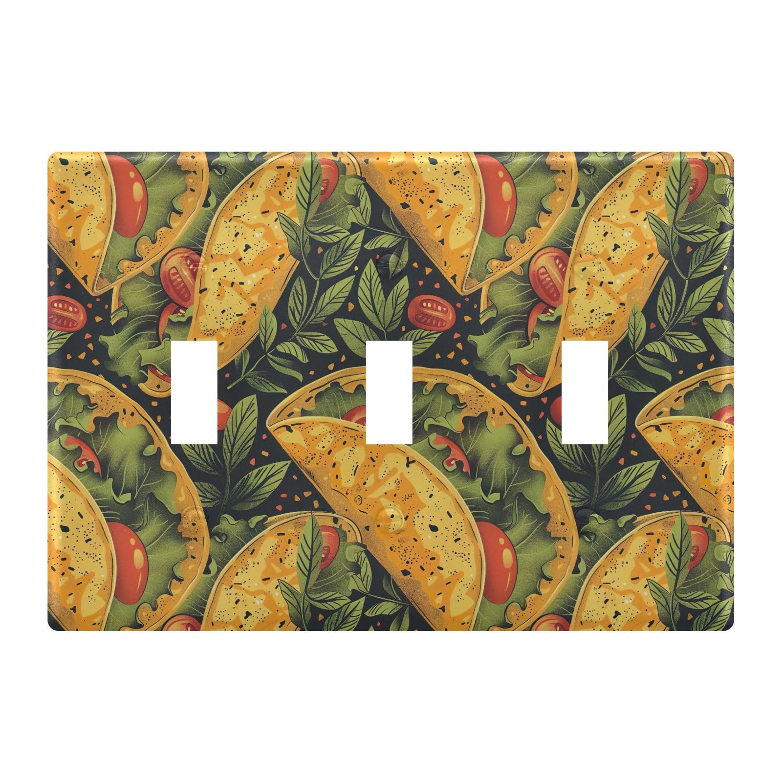 Light Switch Cover Taco Wall Plates for Electrical Outlets 3 Gang 202b3323