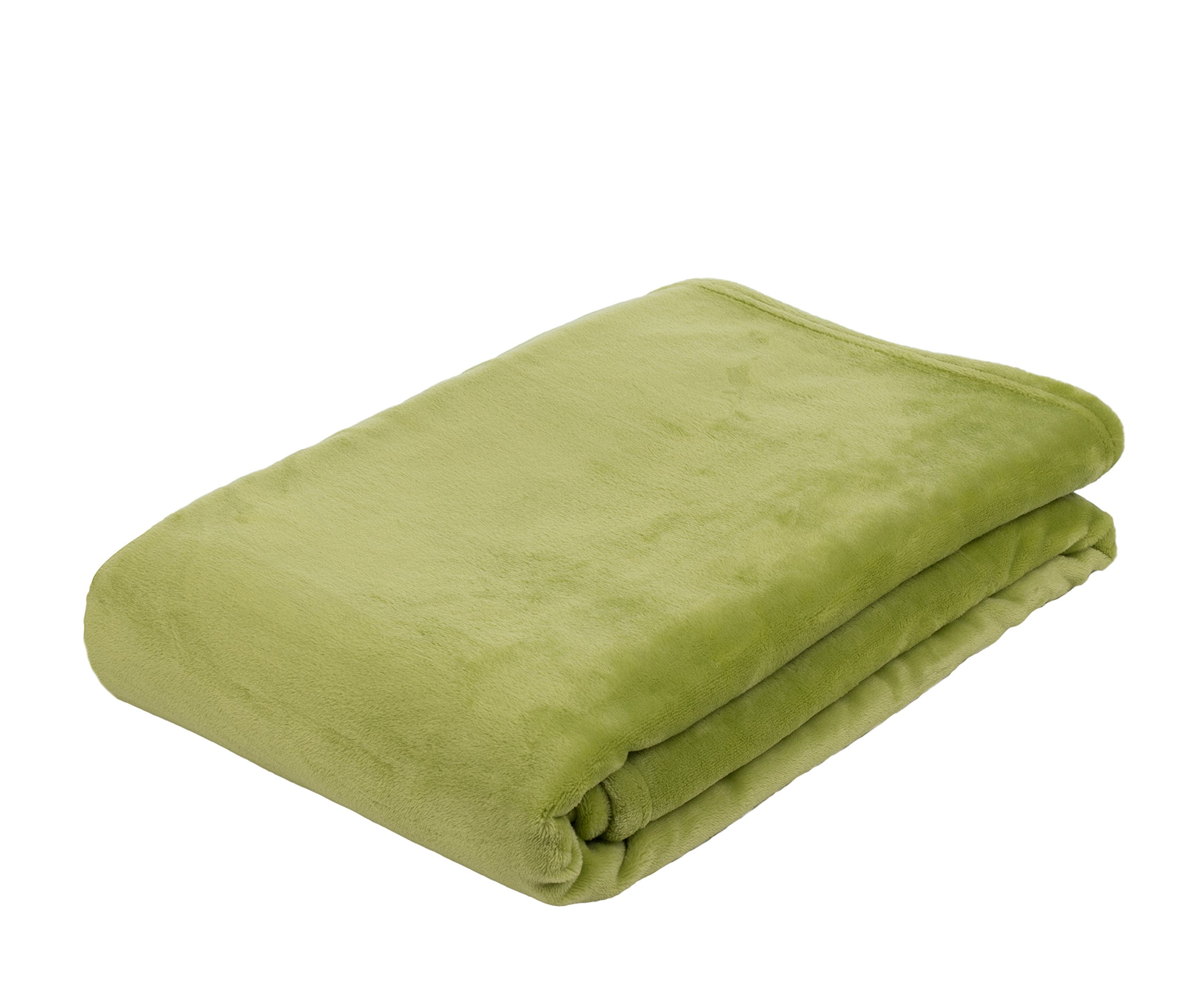 Couverture douillette haut de gamme Gözze Memphis 300 g/m² vert lourd