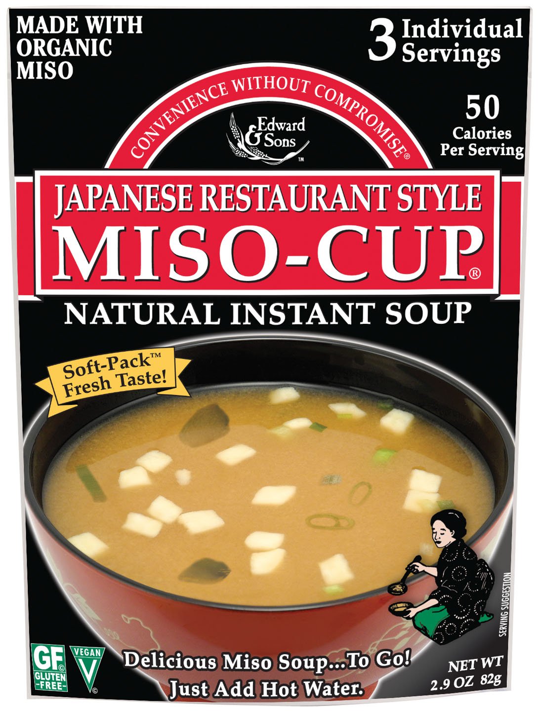 Edward & Sons Miso-Cup Japanese Restaurant Style, 2.9 Ounce