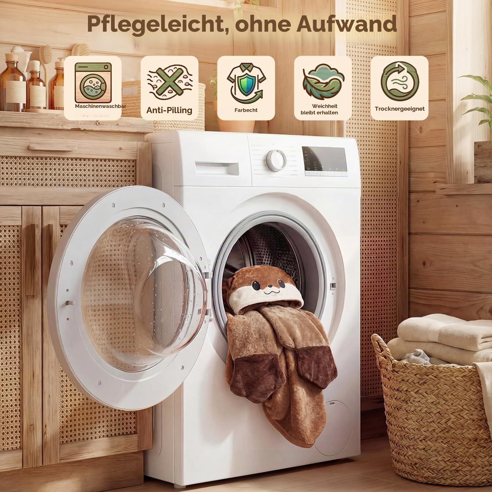 Mewaii Tragbare Decke mit Kapuze und Ärmeln,Kuscheldecke mit Handschuhen Weiche Flanell Sherpa Decke für Damen und Herren Ideal für Zuhause Reisen und Tierliebhaber