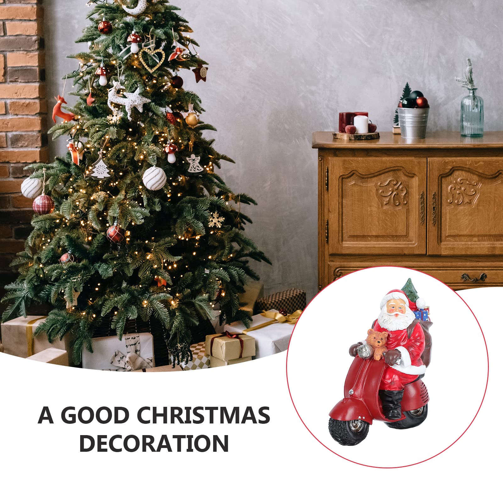 PartyKindom 1pezzi Decorazione Natalizia Di Babbo Natale in Resina Ornamento Di Babbo Natale Per Festa Natalizia Decorazione Di Per Casa