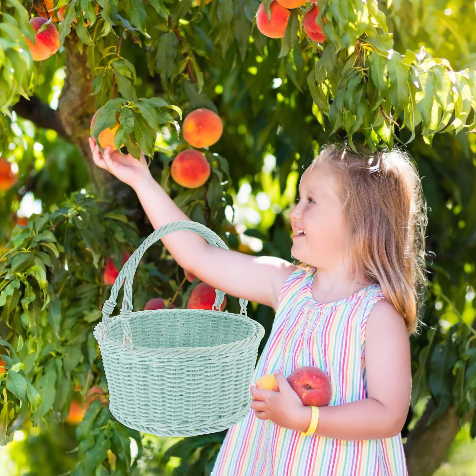 VANZACK Panier De Rangement Pour Fruits Et Légumes - Panier Courses Plastique Portable Pour Événements En Plein Air
