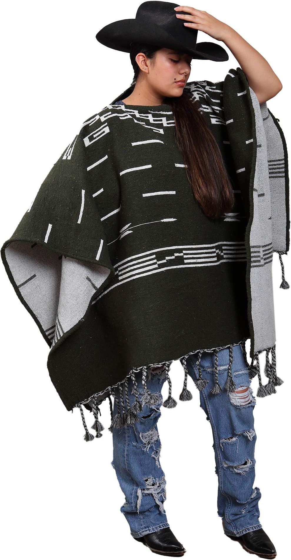 El Paso Designs Clint Eastwood Western Poncho, Handwoven, 54" x 60", 100% Cotton