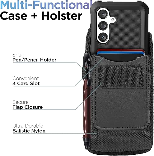 Miniatura 10 de Encased Funda protectora de cuerpo completo 2 en 1 con funda diseñada para Samsung Galaxy S24 Ultra (2024), con protector de pantalla y soporte para