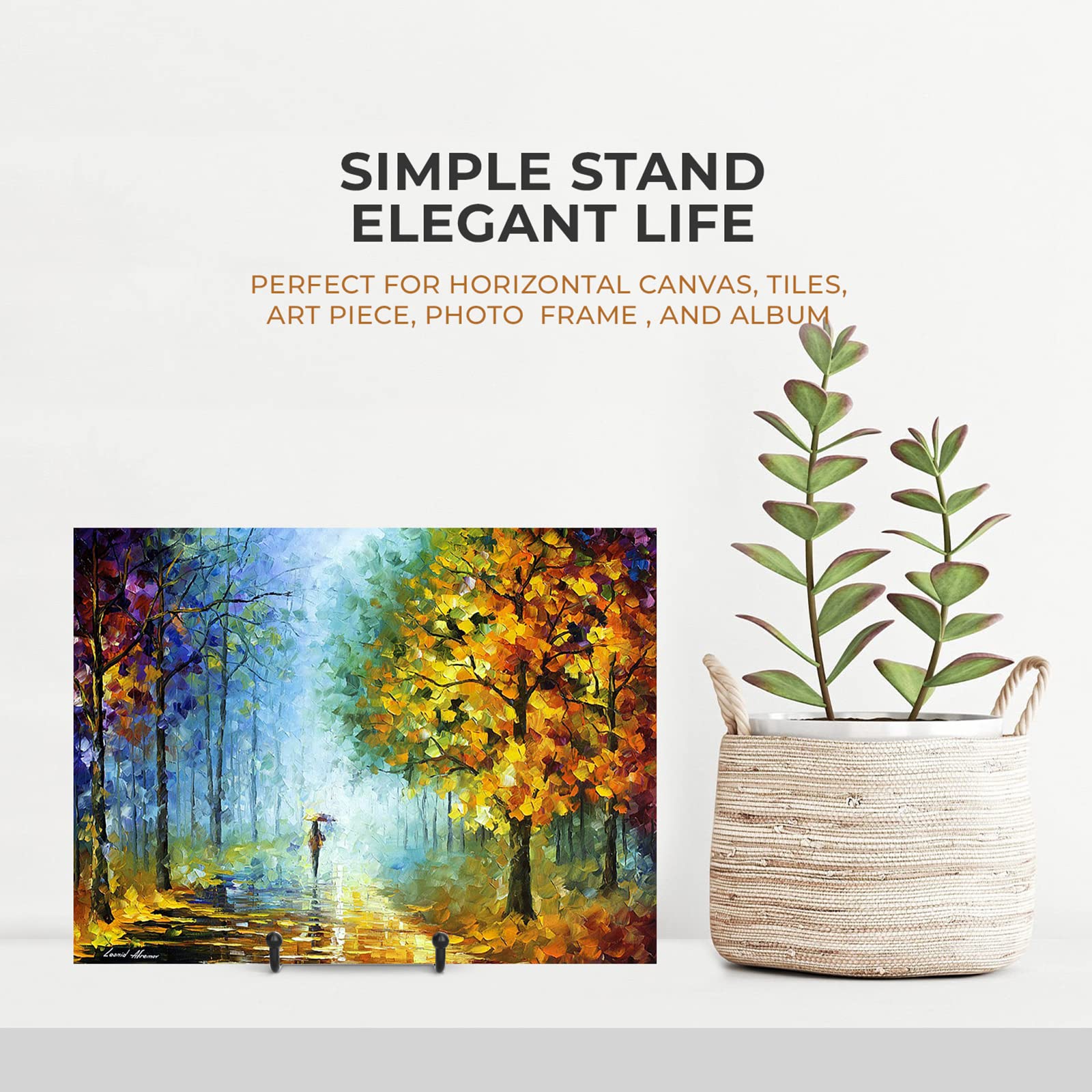 TR-LIFE 3 Pack 6 Inch Display Stands - Holder Stand for Picture, Decorative Plate, Platter, Plaque, Book, Photo Easel 4