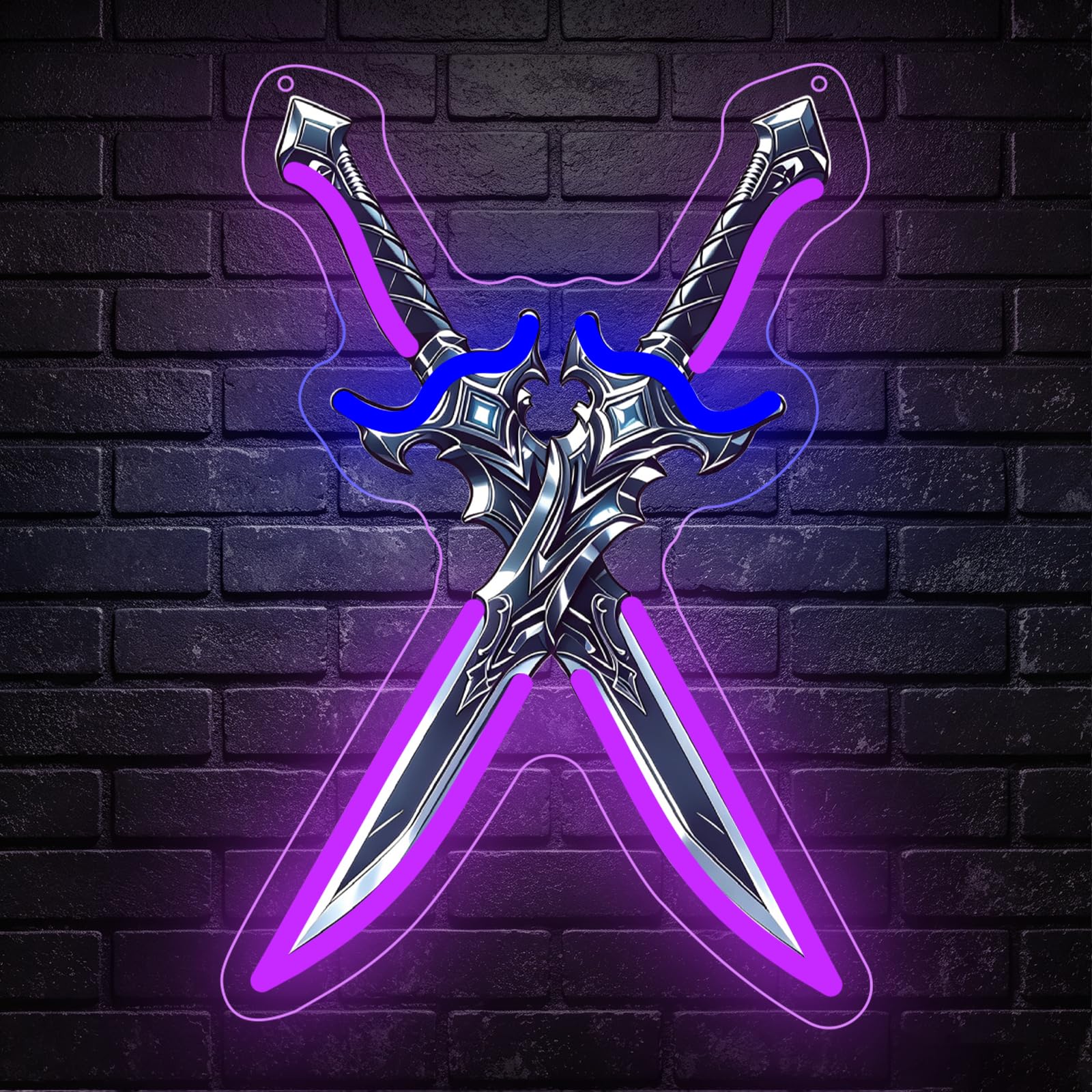 Schwert Neon Schild Anime LED Schild Lampe für USB Wanddekoration Game Neonlicht Sign für Gaming Zimmer Hobbyraum Schlafzimmer Man Cave Deko für Teens Männer Lady Jungen Geschenk