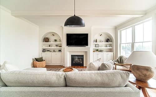 Miniatura 4 de Steel Lighting Co. Westwood - Lámpara de almacén  Colgante montado en el techo  Cúpula de 24 pulgadas  Cable negro  Luz de granero de acero grande