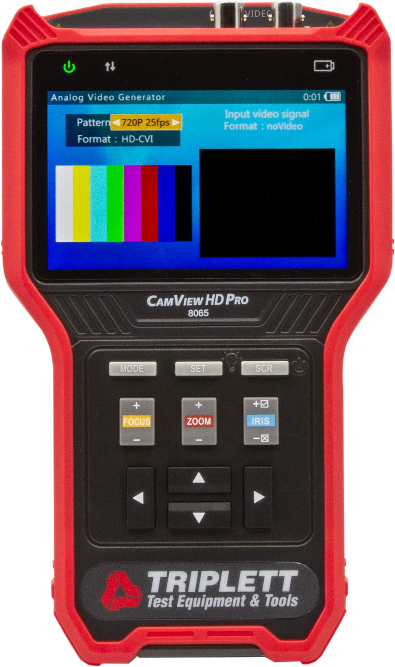 Triplett 8065 CamView HD Pro CCTV Camera Tester - Analog NTSC/PAL, AHD 2.0, HD-TVI 3.0, HD-CVI 3.0