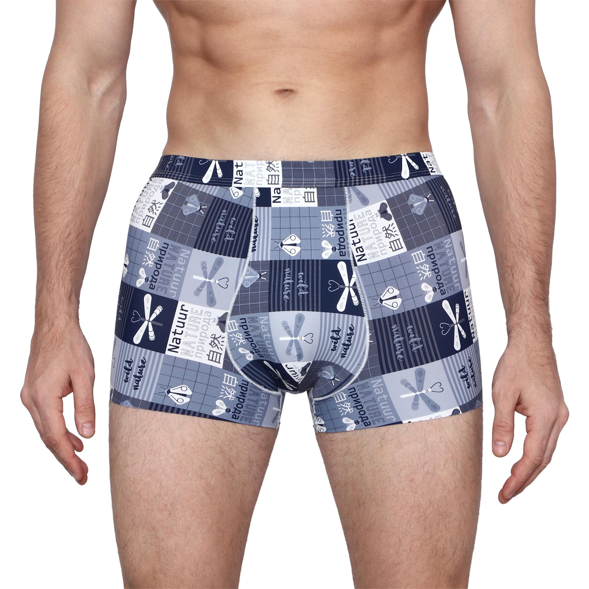 - Men's Ace Micro Modal Regular Fit Printed Antimicrobial Trunks Active Trunk - Anti Odor, Anti Microbial, Comfortable Underwear for Everyday
