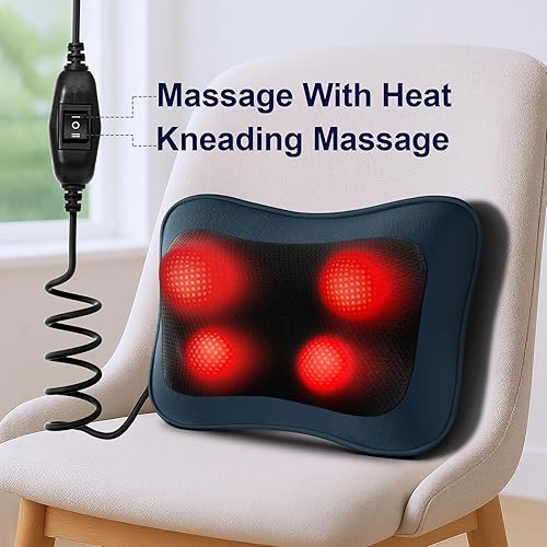 Miniatura 5 de Mo Cuishle Shiatsu - Masajeadores de espalda y cuello con calor, alivio profundo de tejido para el dolor, la tensión y la relajación muscular,