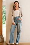 Arach&Cloz Women's Wool Blend Cardigan V Neck Button Business Casual Sweaters Tops