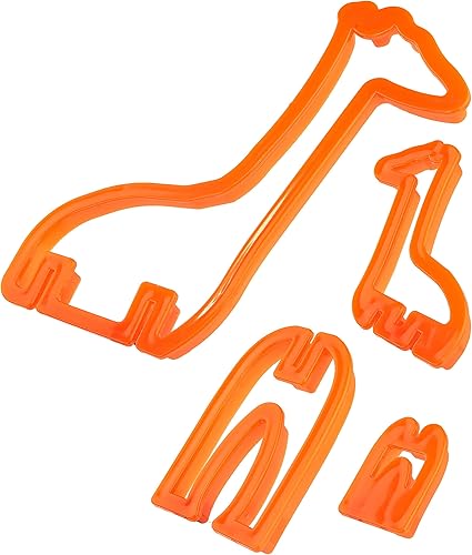 Miniatura 4 de Juego de cortador de galletas de animales Safari 3D – Elefante, hipopótamo, león, jirafa para niños, diversión para hornear – Perfecto para galletas