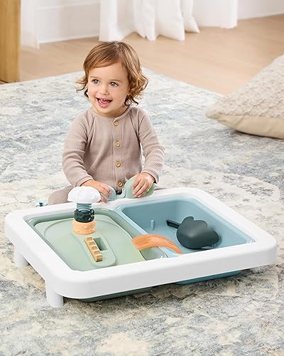 Miniatura 6 de Skip Hop Discoverosity - Mesa sensorial 3 en 1 para niños pequeños con 13 herramientas sensoriales inspiradas en la naturaleza, guía de actividades