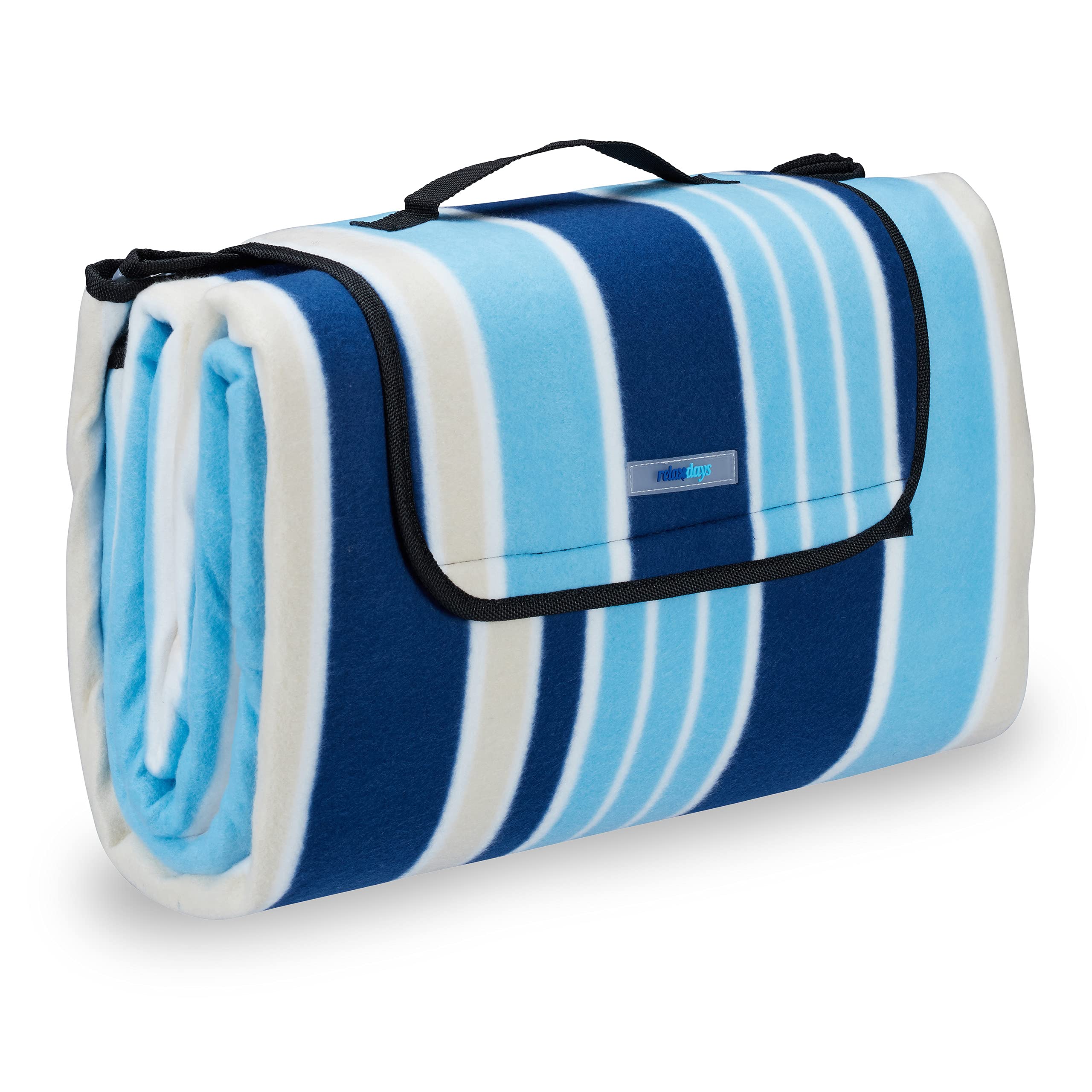 Couverture pique-nique imperméable 200x200 tapis de plage isolant bleu