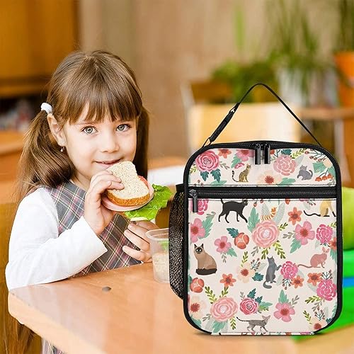Miniatura 7 de PINEPAL Lonchera con diseño de animales y gatos para mujeres y hombres, lonchera aislada para niños y niñas, adultos, a prueba de fugas, térmica,