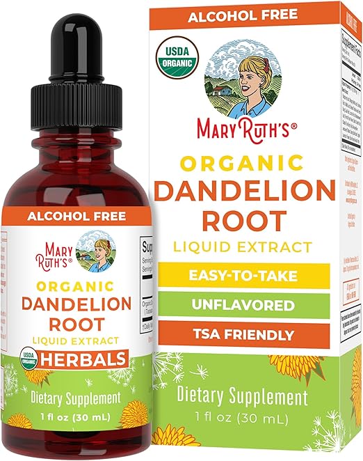 Organic Dandelion Root Extract by MaryRuth's | USDA Organic | Easy-to-Take | Liquid Dandelion Root Supplement | Herbal Extract | Vegan | Gluten Free | Sugar Free | Non-GMO | 30 Servings