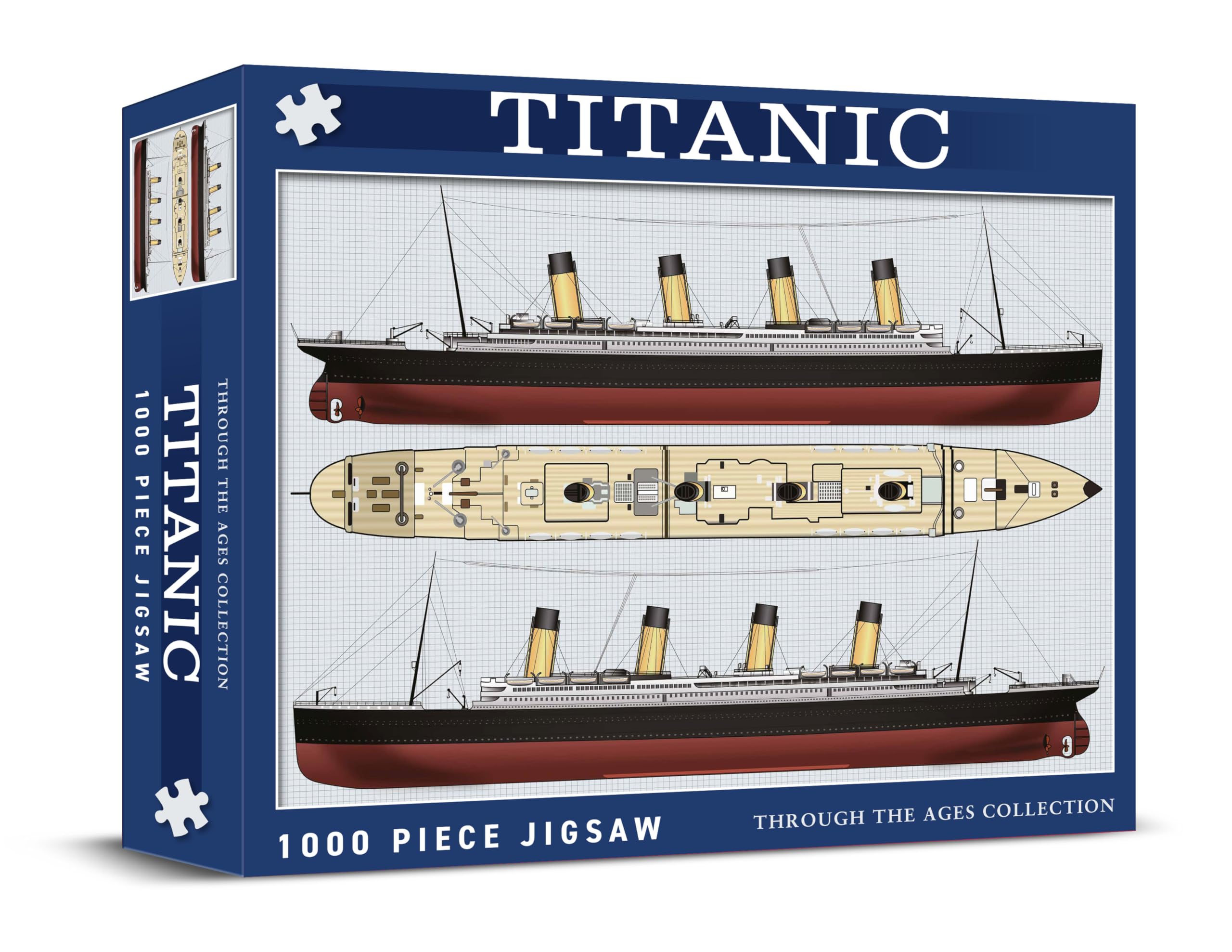 Coach House - 1000 Piece Jigsaw Puzzle, Transport Icons - Through the Ages Collection, Challenging Gifts for Men of All Ages (Titanic) — image 1