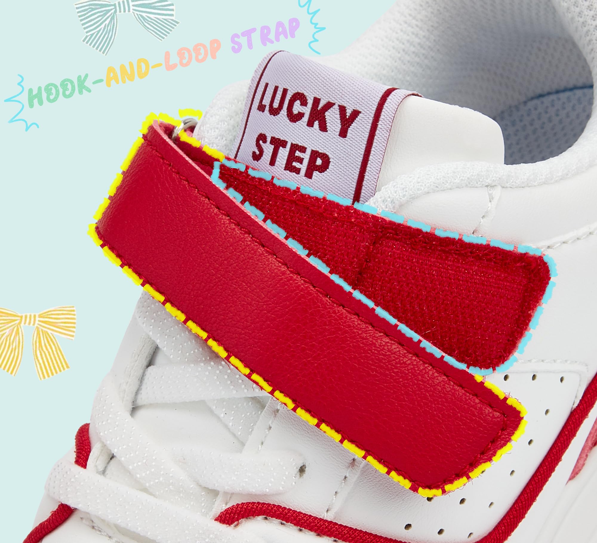 LUCKY STEP Zapatillas Slip-On para Niños – Cómodas y Casual, Zapatillas Bajas con Correa para Escuela, Tenis y Deporte, para Niños/Niñas