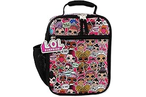 LOL Surprise Book Bag - Black & Pink Sequin Lunch Bag