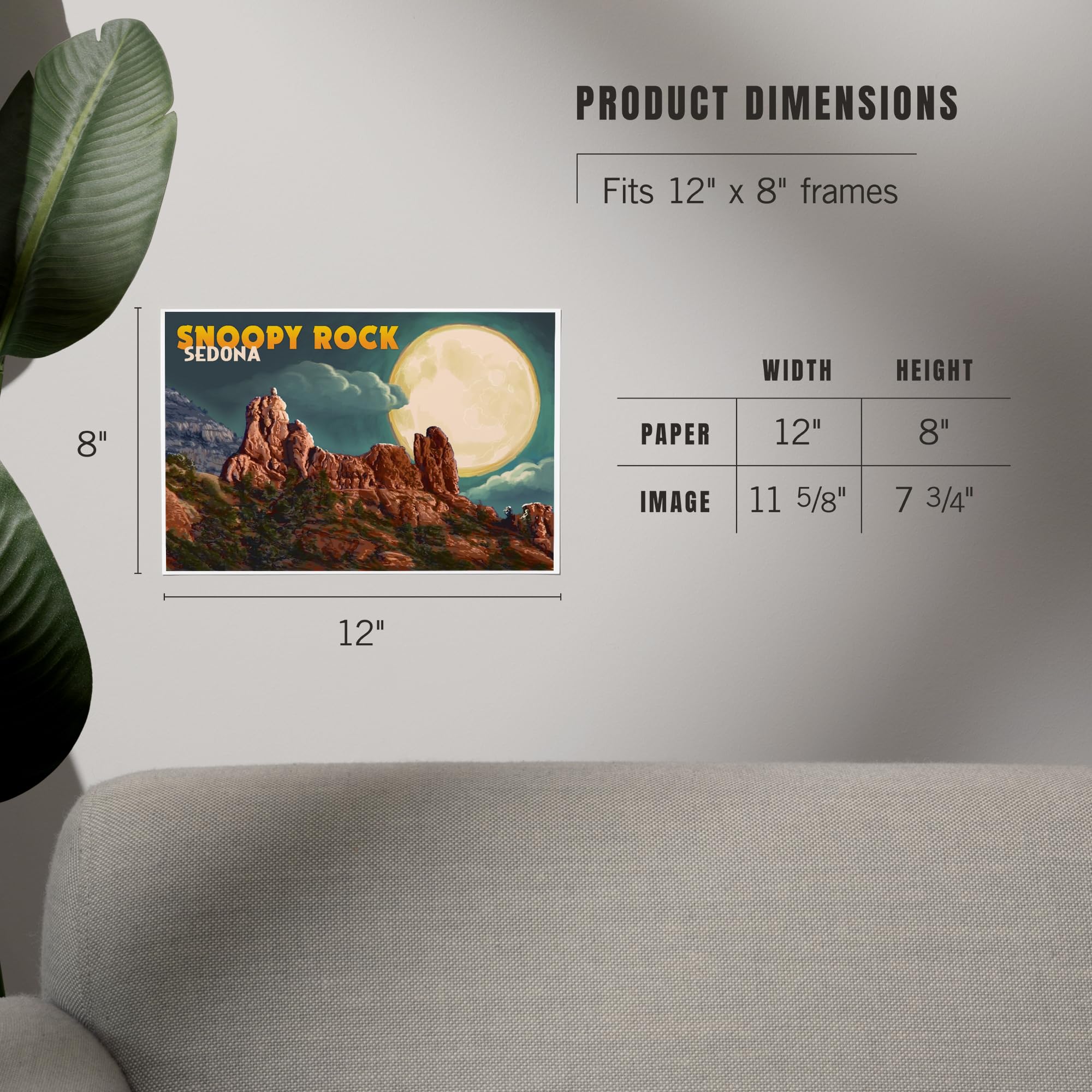 Amazon.com: Lantern Press 8x12 Art Print, Sedona, Arizona, Snoopy