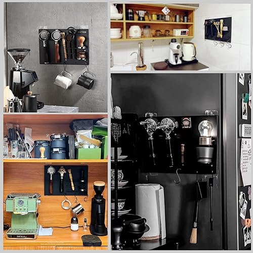 Miniatura 4 de Accesorios y organizador de barra de café, soporte de portafiltro para portafiltros de café de 51/2.283 in, accesorios de expreso, cocina, bar,