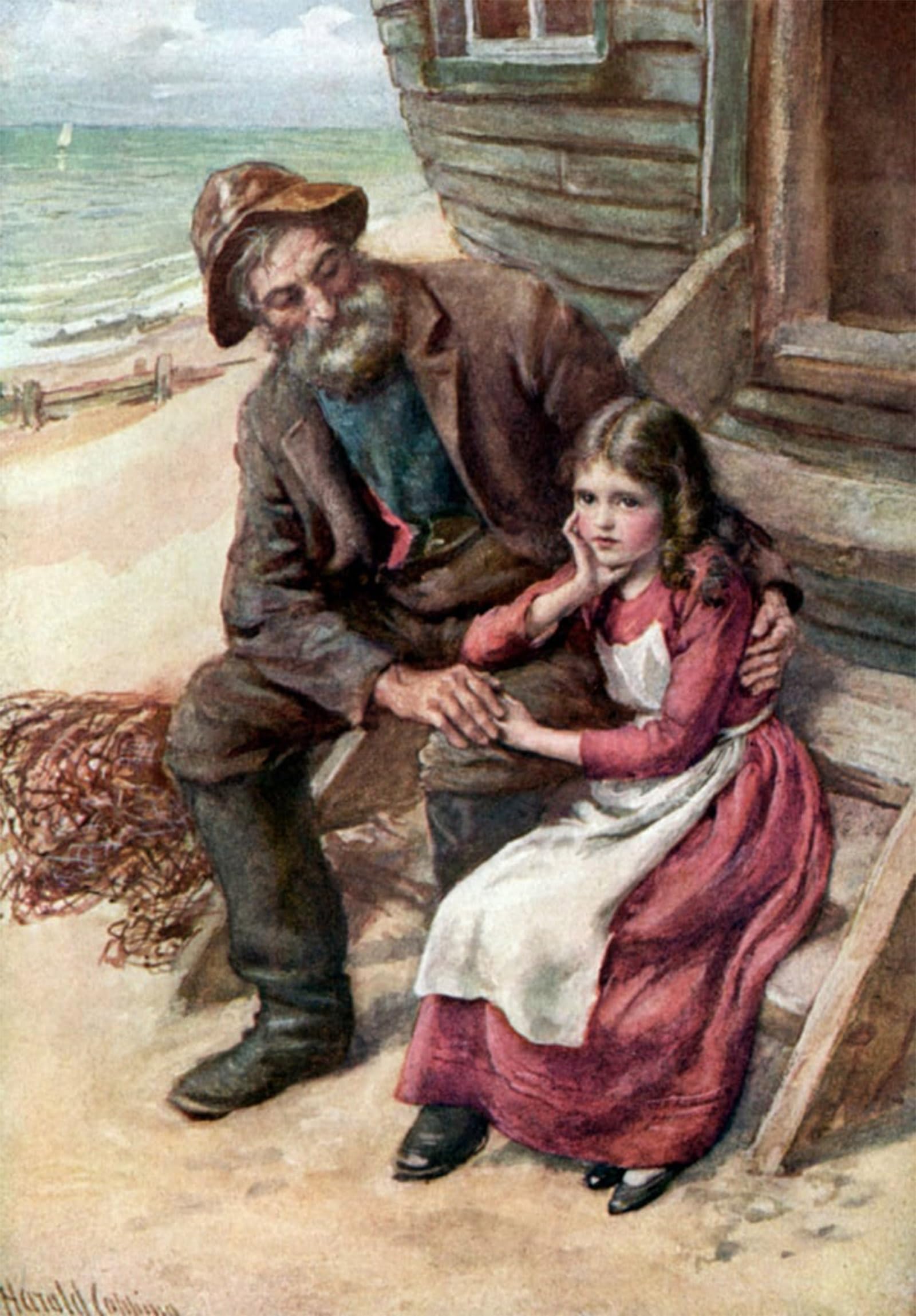 ARTXLXXBN Famous Art Print Poster Vintage Wall Art Charles Dickens David Copperfield by Harold Copping Canvas Art Poster for Home Decor 60x90cm