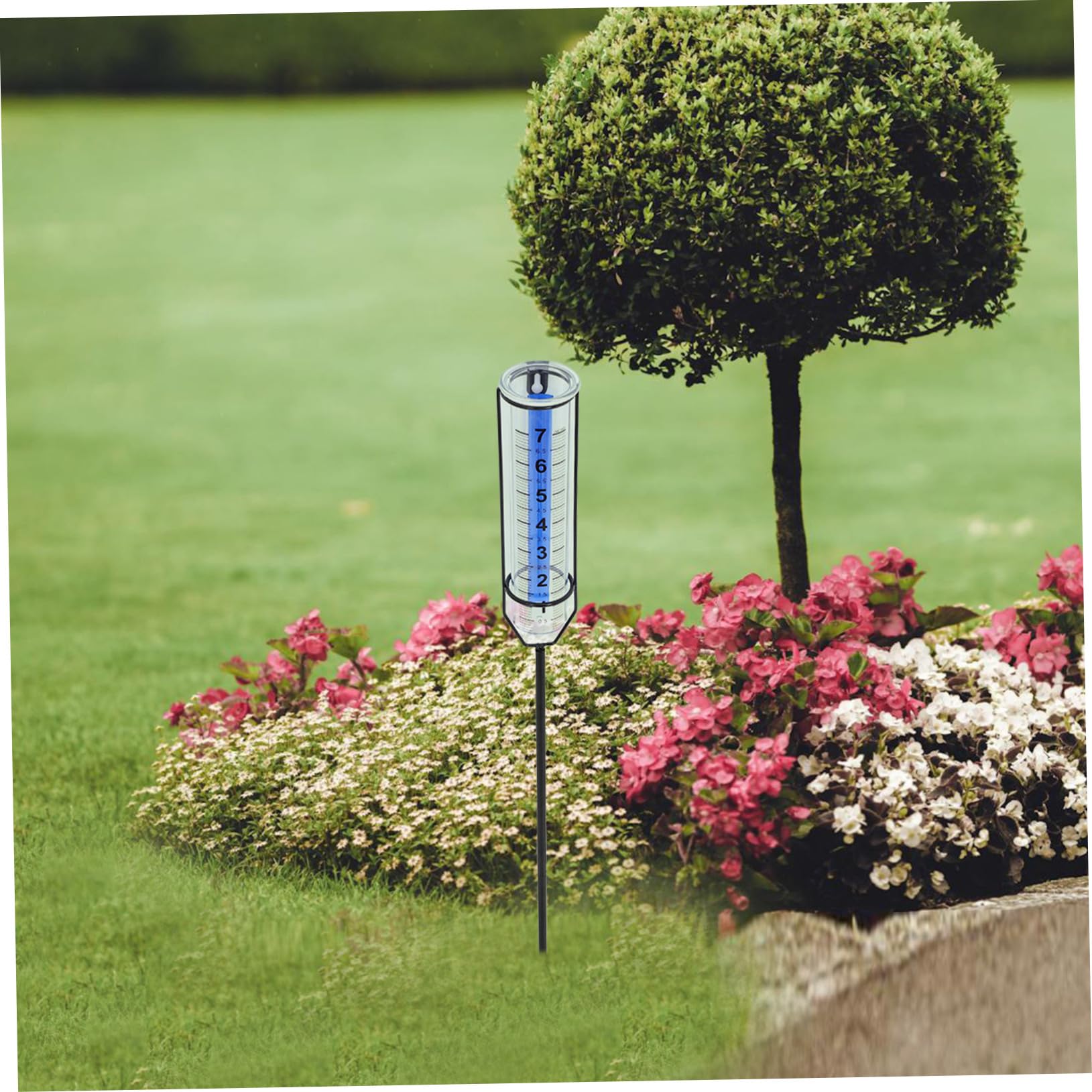 Pluviometro da Giardino in Ferro e Plastico, Lettura Chiara | Giardino e Yard, Design Elegante, Installazione Semplice, Uso Outdoor, Numeri Grandi e Resistente