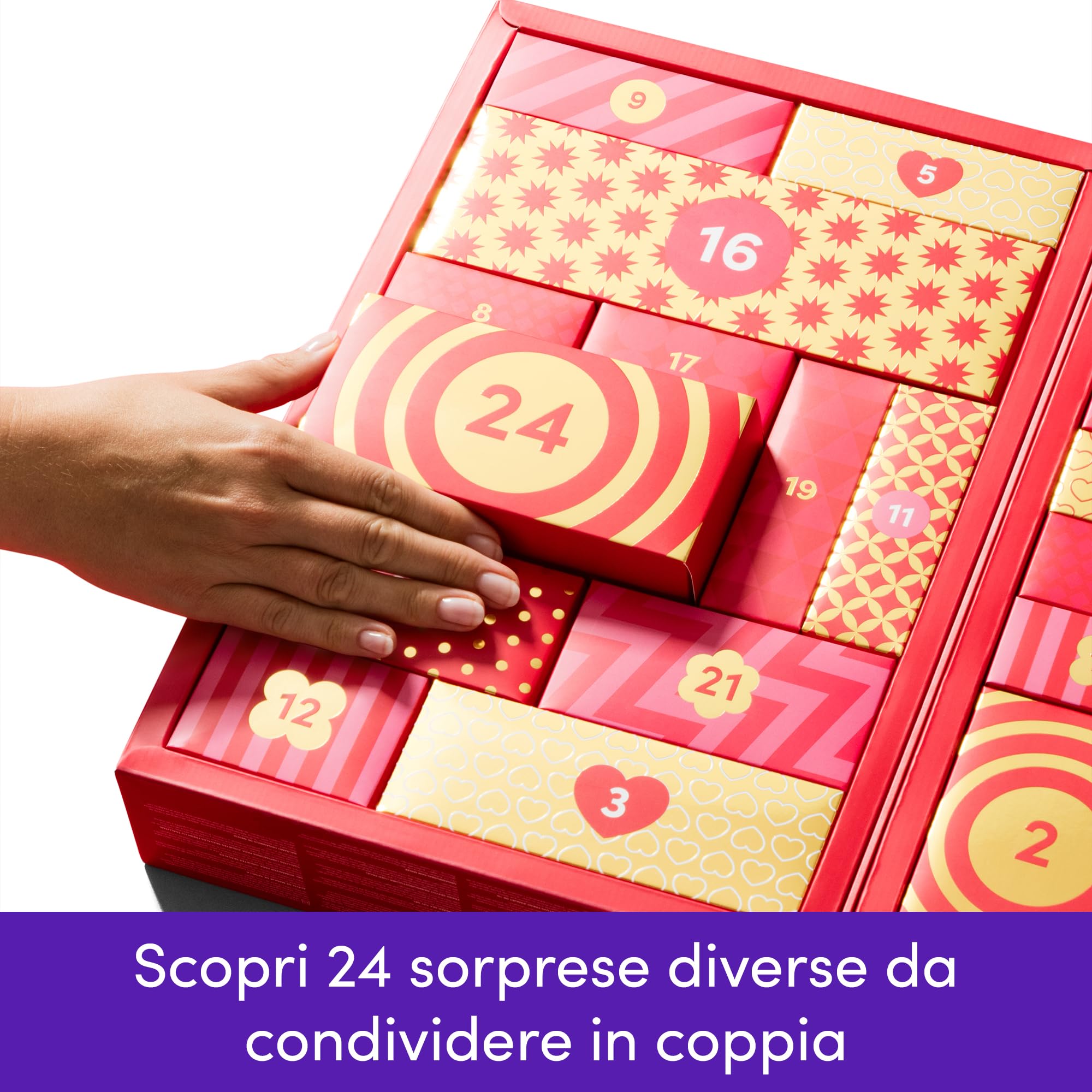 Womanizer Calendario dell'Avvento 2025 | Set regalo di sex toys per 24 giorni | Giochi erotici per adulti, uomini, donne, coppie | Vibratori, bondage, masturbatore, lubrificante | Valore di oltre €550