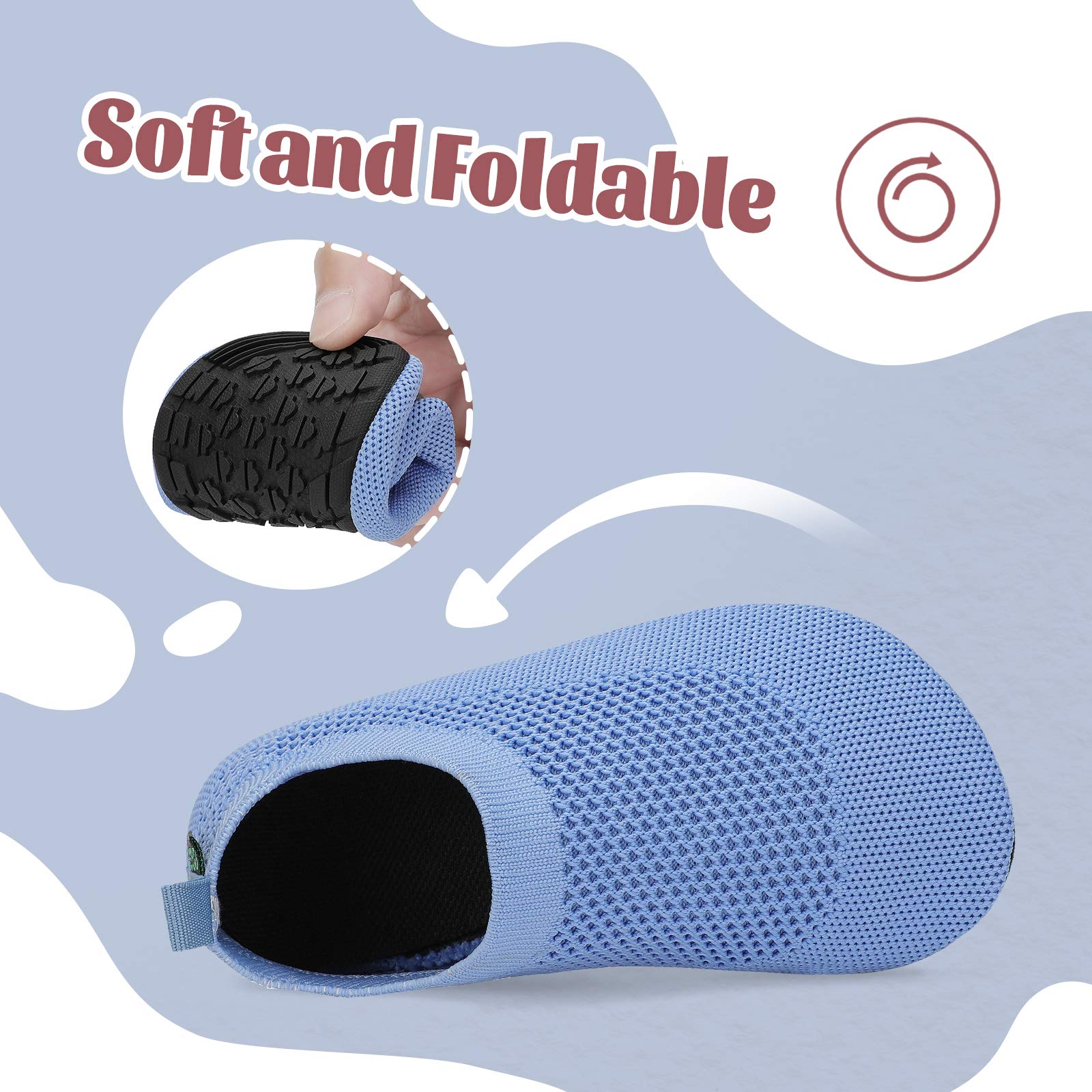 SAGUARO Zapatillas de Estar por Casa para Niños Ligeras Zapatos de Punto Gr.20-37