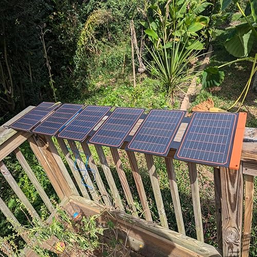 Miniatura 7 de FlexSolar Panel solar plegable de 60 W, cargador solar portátil con puerto USB-CUSB-A QC3.0DC 20-28V, panel solar impermeable IP67 para caravana,