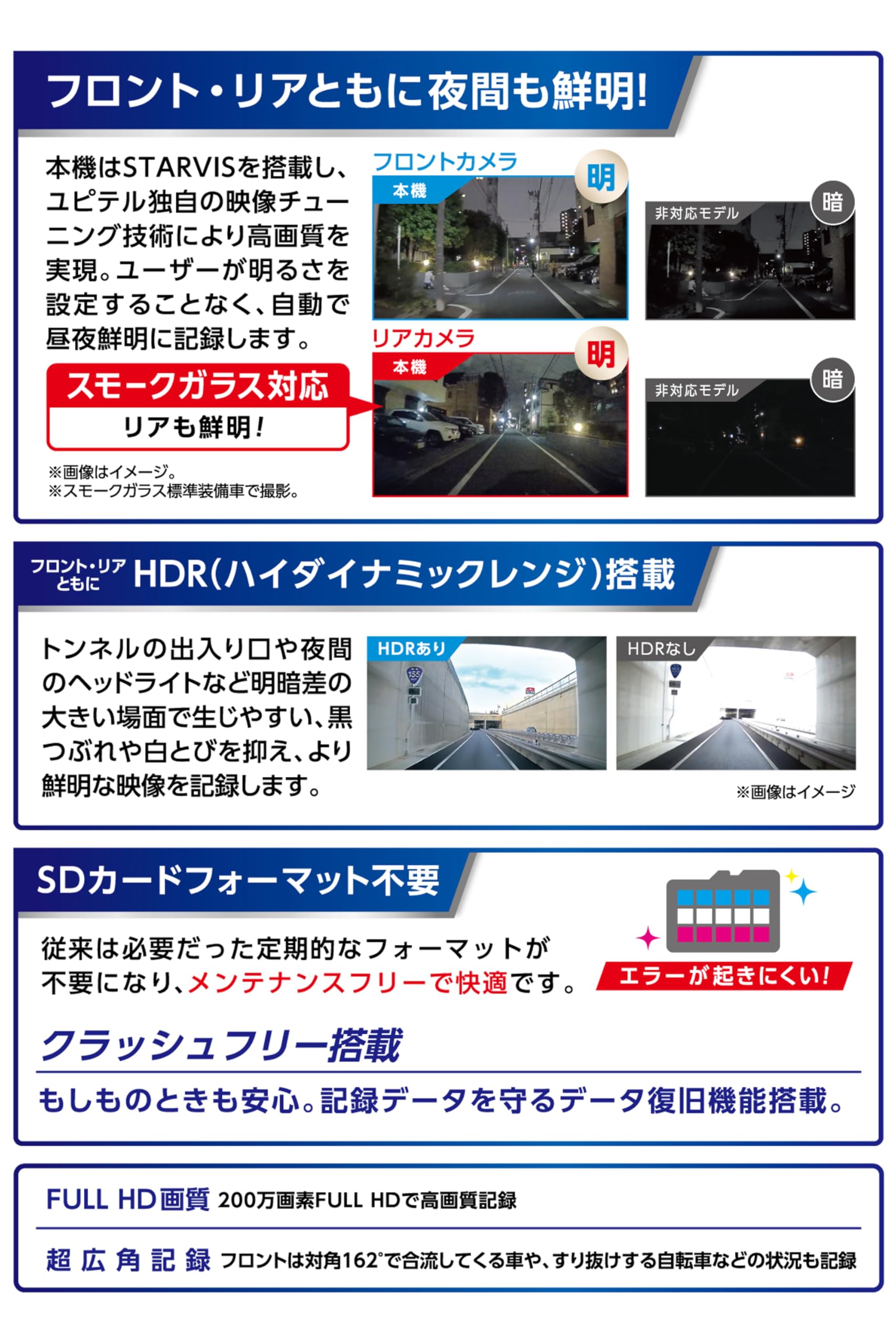 Amazon | ユピテル(Yupiteru) ドライブレコーダー SN-TW9993d 前後2 