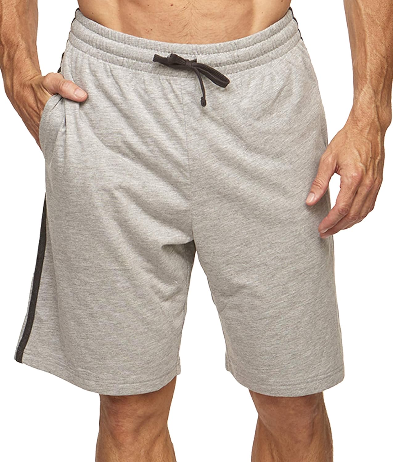 Colosseum Active Mens Dylan Cotton Blend Athleisure Short (Heather Grey, X-Large)