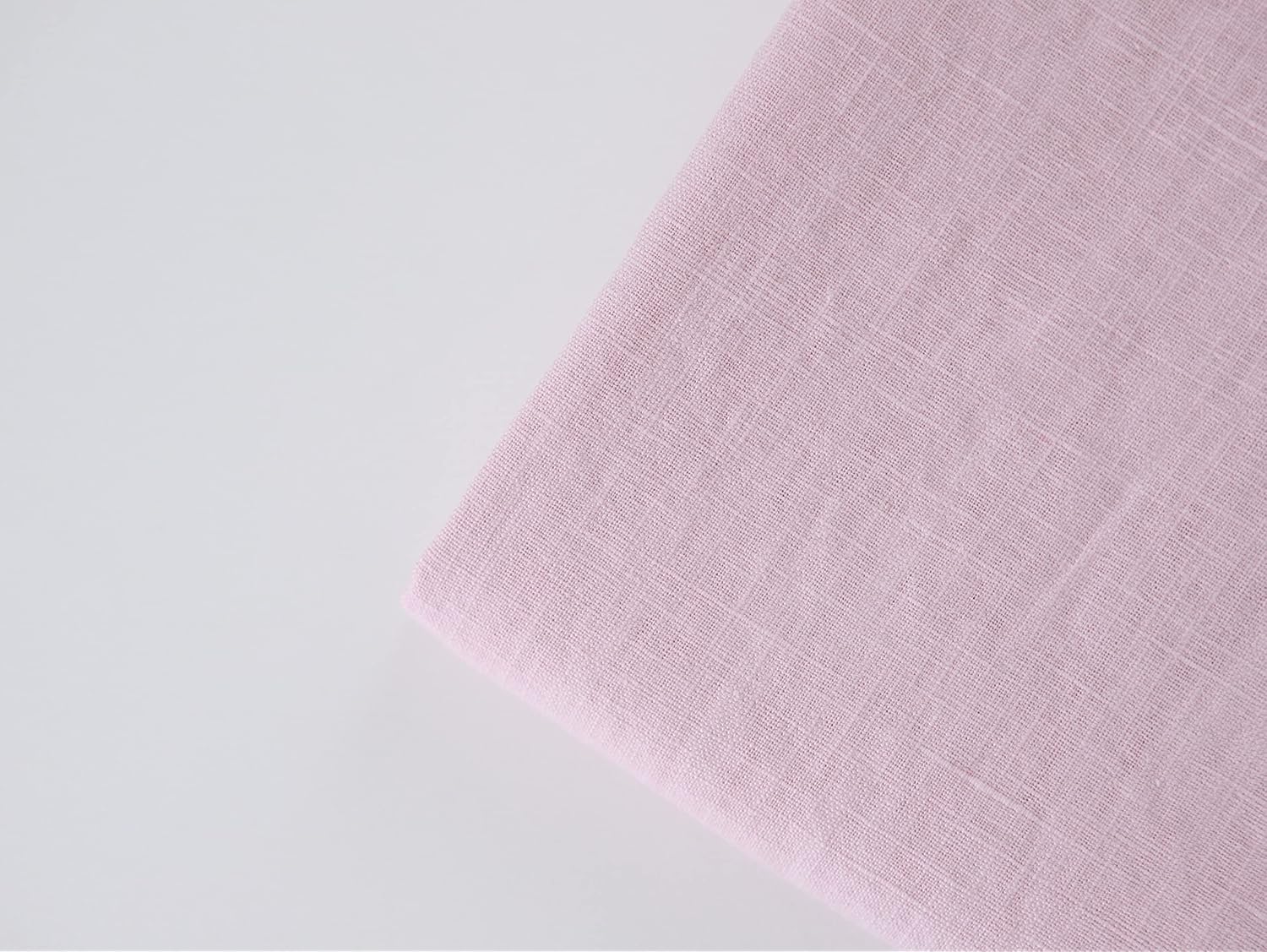 COTTONVILL 22LEA Pure Linen Solid Bio Washing 54" Width Fabric (3yard, 10-Candy Pink)