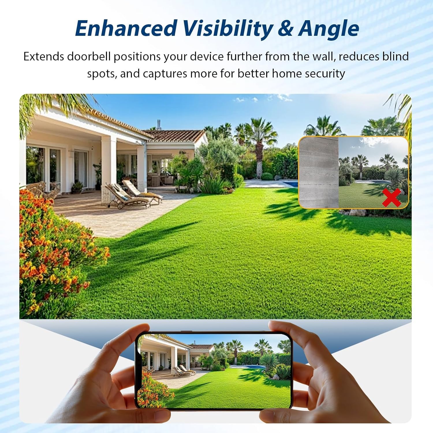 Ring Deurbel Mount-Ring Deurbel Mount Voor Appartement Ring Geen Boor Mount Ring Camera Huurder Vriendelijke Mount Ring Deur Mount Ring Anti Diefstal Deur Mount Geen Schroef Ring Deurbel Mount Ring