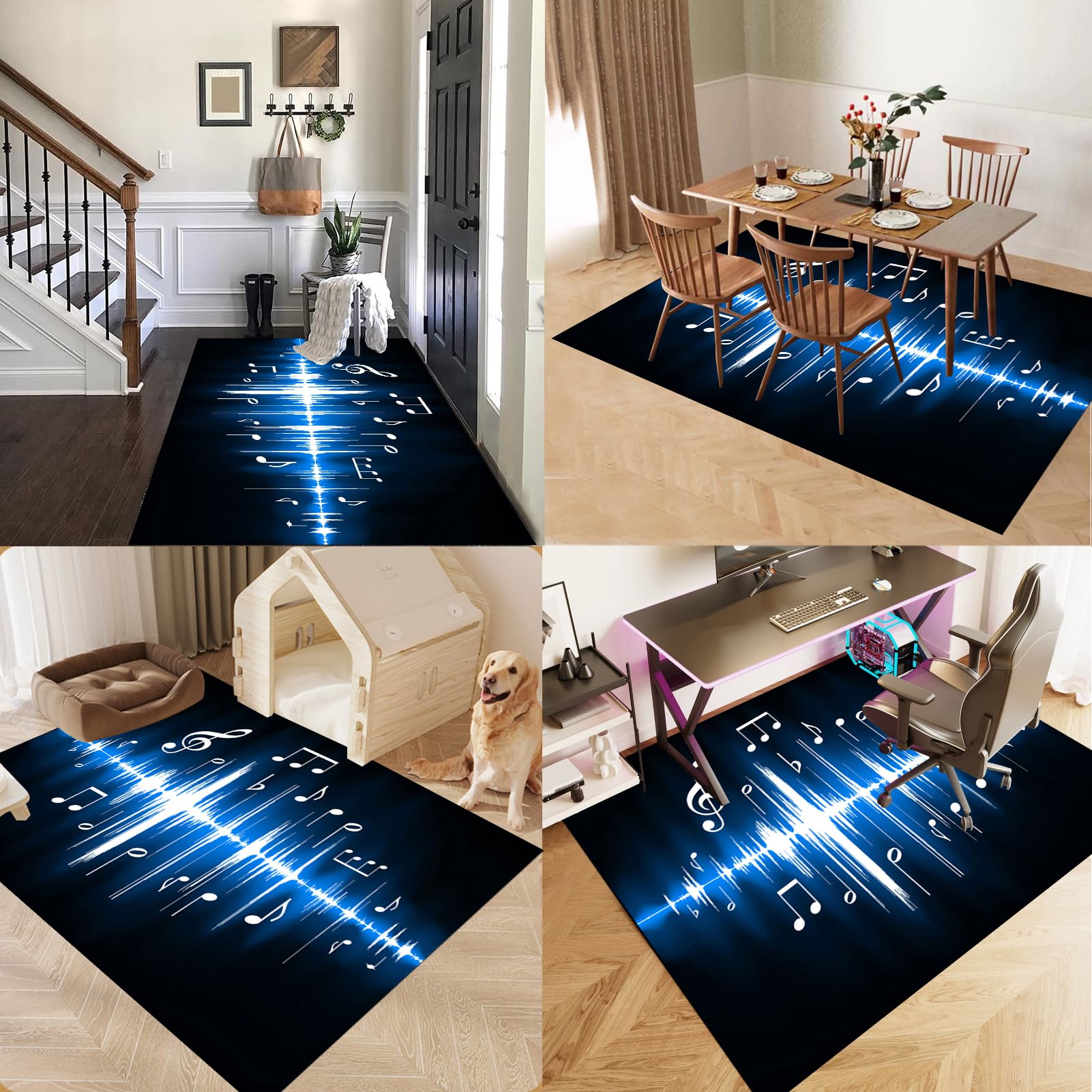 Dywan Krzesło Gamingowe, Ochraniacz Podłogi Wózki Inwalidzkie Biuro, Mata Ochronna Na Podłogi, Antypoślizgowa Mata Do Komputera Gry Na Podłogę 170 x 220 cm