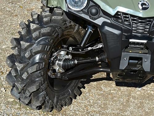 Miniatura 3 de SuperATV Brazos A de desplazamiento de 1.5" de alta holgura para Gen 2 Can-Am Outlander (ver ajuste) - Negro