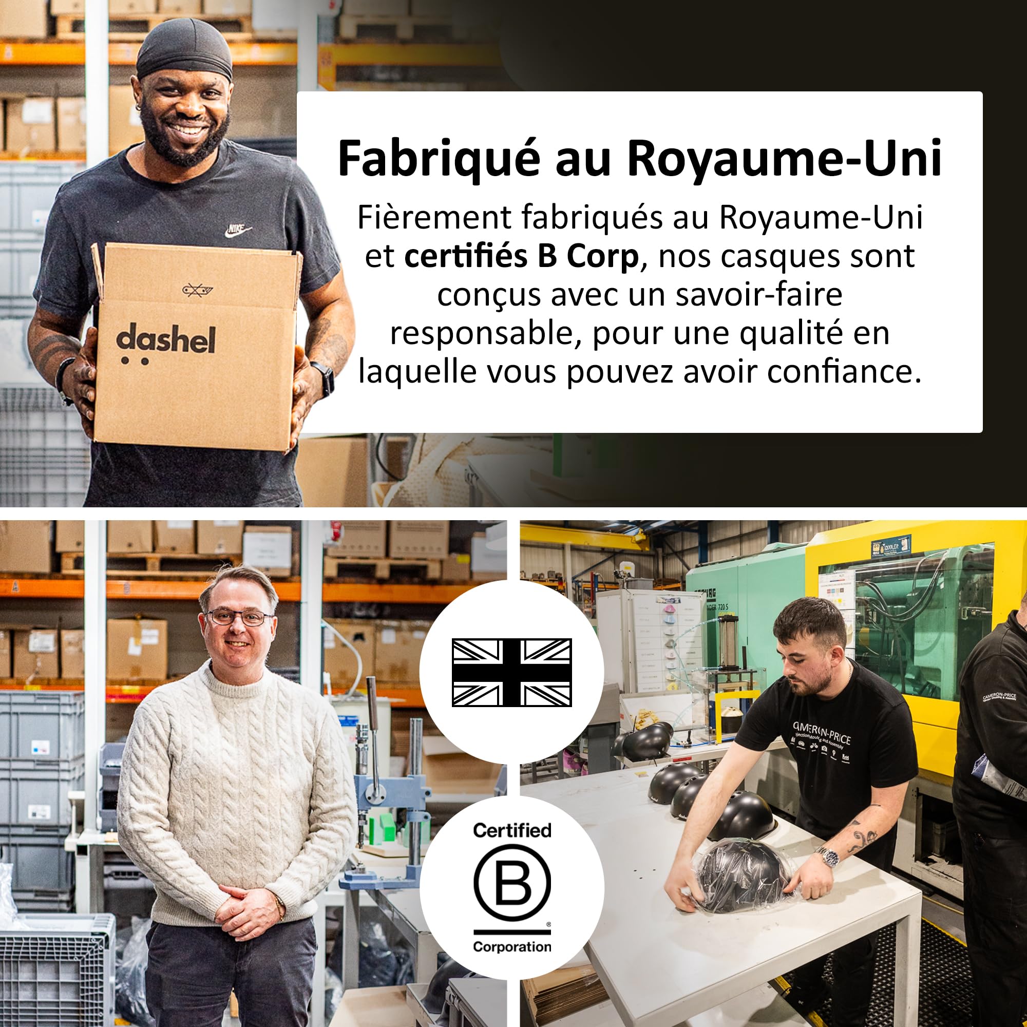 Dashel Recycle Casque Vélo Adulte – Fabriqué au Royaume-Uni, Casque Urbain léger Homme & Femme, CE EN1078, Casque Fin Polyvalent pour la Ville