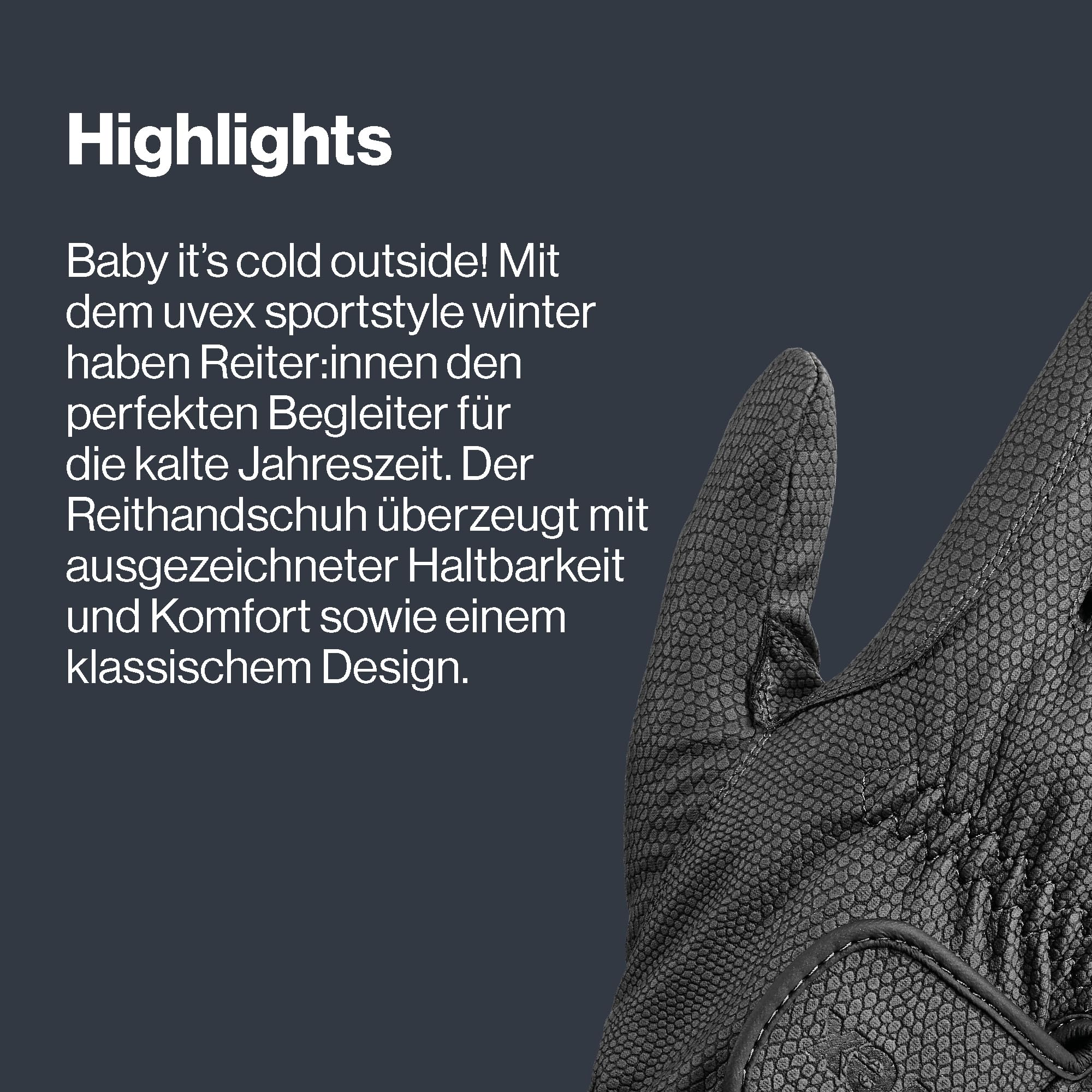 Uvex Sportstyle Winter - Dehnbare Reithandschuhe für Damen und Herren - Exzellenter Grip & Äußerst Strapazierfähig - Thinsulate Material